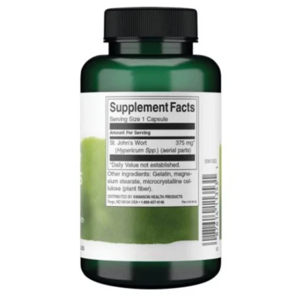 SWANSON St. John's Wort 375 mg 120 CAPSULES مستخلص نبتة سانت جون لتعديل المزاج