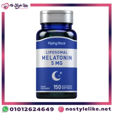 كبسولات Piping Rock Melatonin 5mg لتنظيم النوم