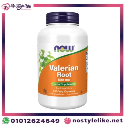 صورة عبوة NOW Valerian Root 500 mg مكمل عشبي طبيعي للنوم والاسترخاء