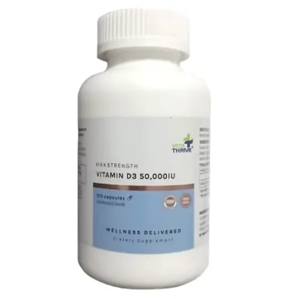 THRIVE MAXSTRENGTH VITAMIN D3 50,000 IU 100 capsules فيتامين د3 100كبسوله D3 بتركيز 50000 وحدة دولية