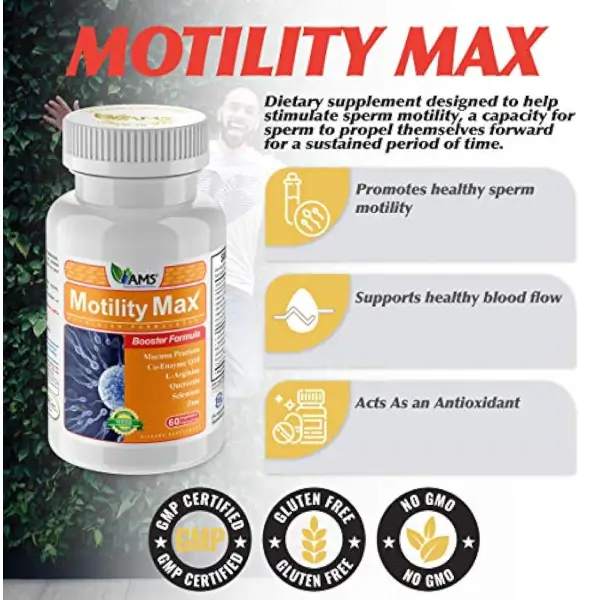 Motility Max 60 Capsoules موتيليتي ماكس لتحسين حركة الحيوانات المنوية