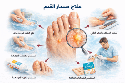 علاج مسمار القدم