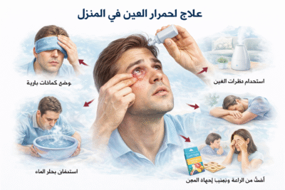 علاج احمرار العين في المنزل
