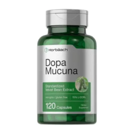 Horbaach Dopa Mucuna 120 Capsules Velvet Bean Extract مستخلص نبات الفاصوليا المخملية لدعم إنتاج الدوبامين