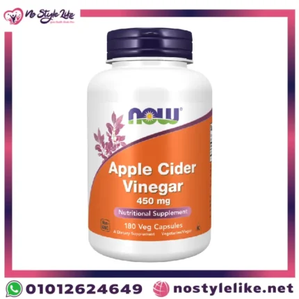 NOW Apple Cider Vinegar 450 mg – Front Bottle Image
