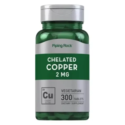 Piping Rock Chelated Copper 2 mg 300 Tablets مكمل النحاس المخلب