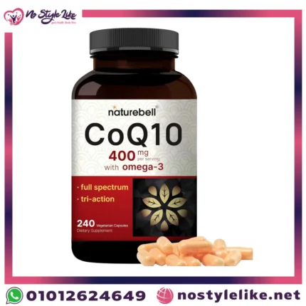 كبسولات كو انزيم كيو 10 بتركيز 400 مجم مع الاوميجا 3 مكمل غذائي لدعم صحة القلب والطاقة