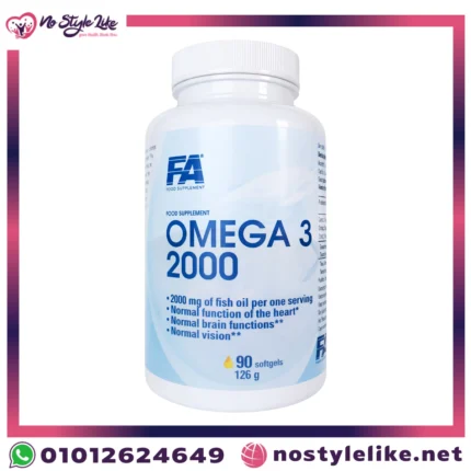 اوميجا 3 2000 مجم كبسولات زيت السمك عالي التركيز لدعم القلب والمخ | FA Engineered Nutrition OMEGA 3 2000 mg