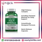 كبسولات Piping Rock Chelated Multi Minerals سريعة الامتصاص