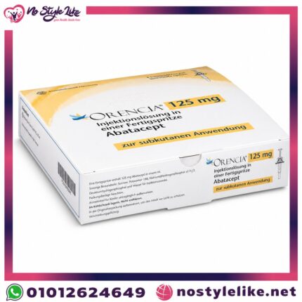 Front of Orencia 125 mg abatacept 4 pre-filled syringes box