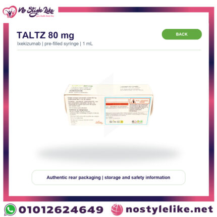 Taltz 80 mg ixekizumab pre-filled syringe back packaging