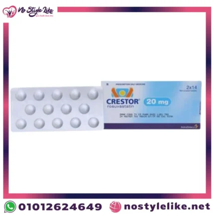 Crestor 20 mg 28 Tablets Rosuvastatin package back view