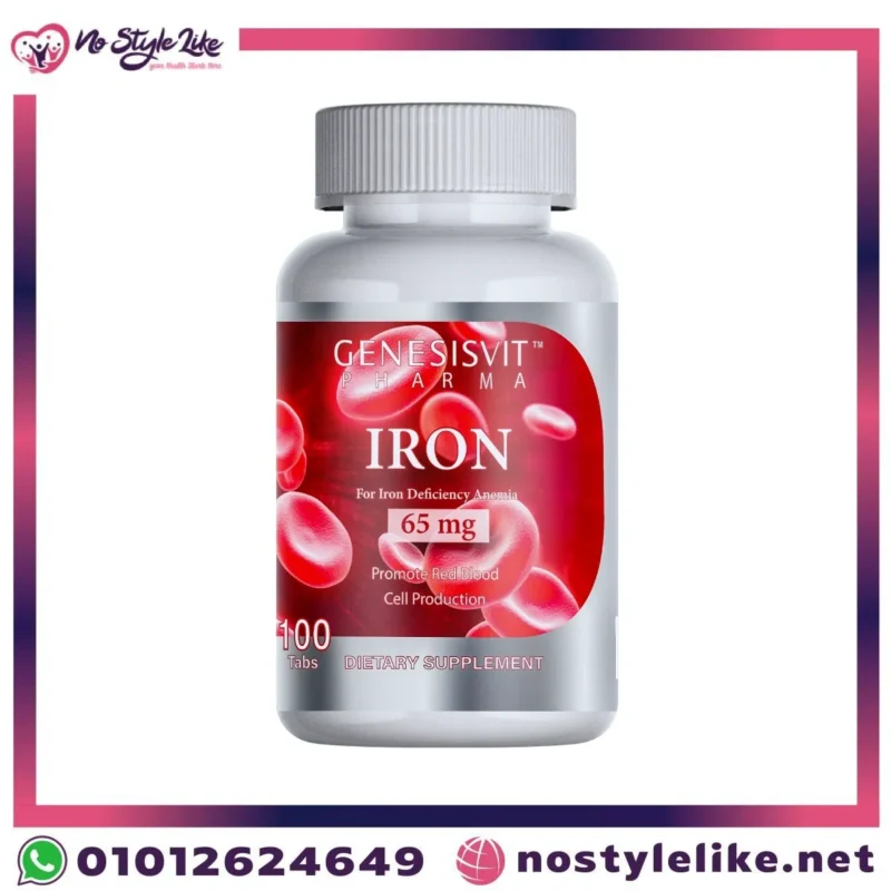 Genesisvit Pharma Iron 65 mg 100 Tablets original front package photo