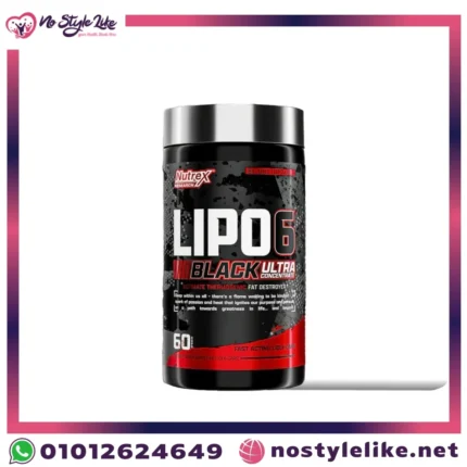 Nutrex Lipo 6 Black Concentrate 60 Capsules fat burner package back view