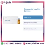 Mesoestetic Lipolytic Solution English information card with original product image