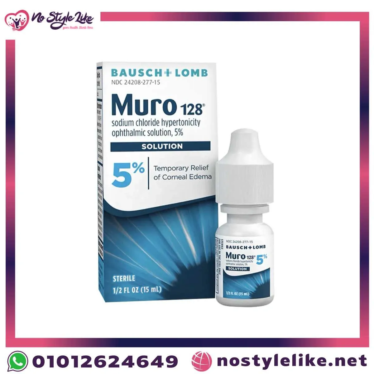 Muro 128 Eye Drops 5% 15 ml original front package photo