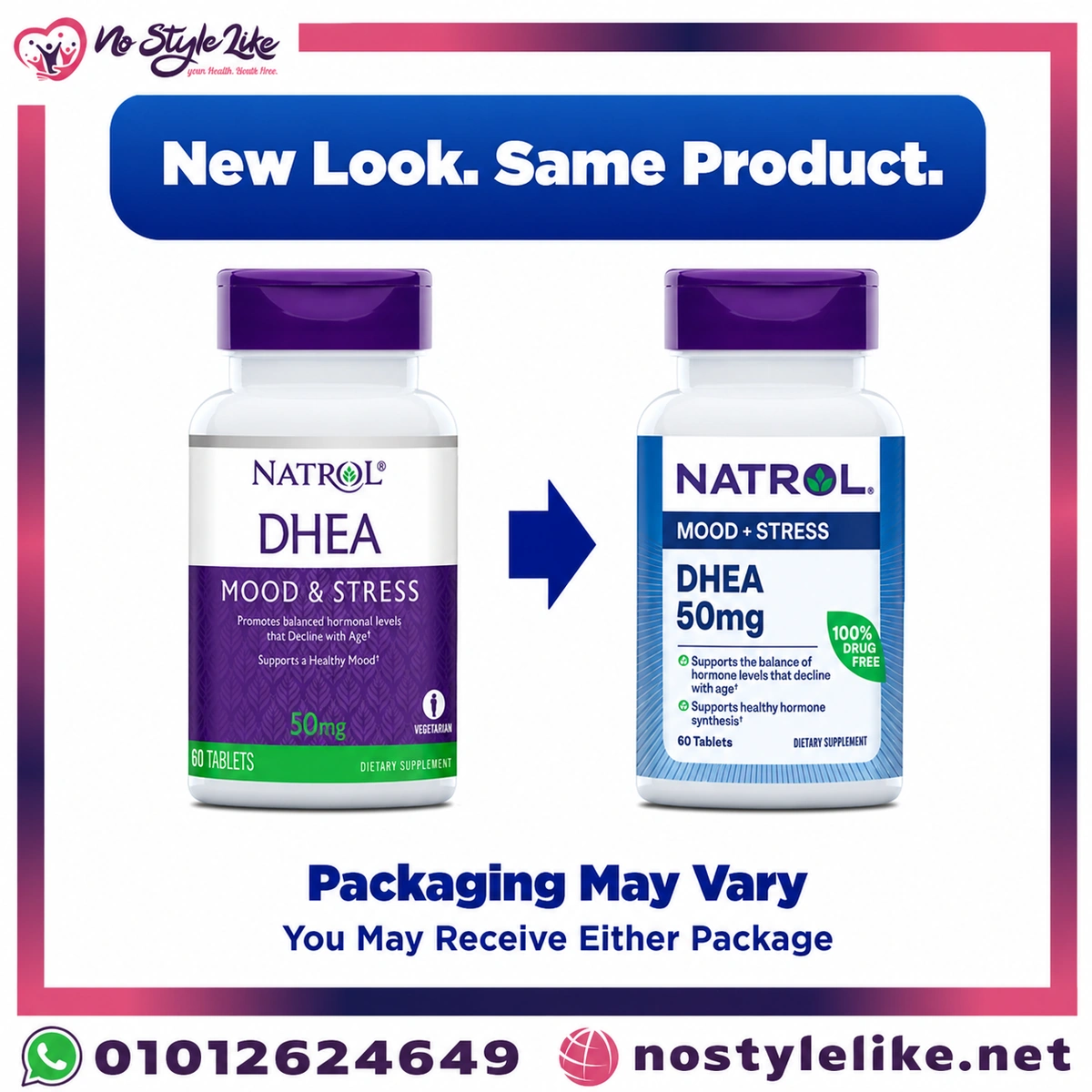 Natrol Dhea 50 mg 60 Tablets | اقراص داهيا لحل مشكلة الضعف الجنسي - صورة المنتج 5
