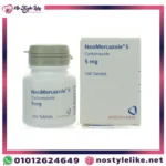 Neomercazole 5 mg 100 Tablets Carbimazole package back view