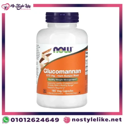 NOW Glucomannan 575 mg Capsules original front package photo
