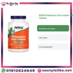 NOW Potassium Plus Iodine 180 Tablets English information card