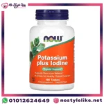 NOW Potassium Plus Iodine 180 Tablets original front package photo بوتاسيوم ويود