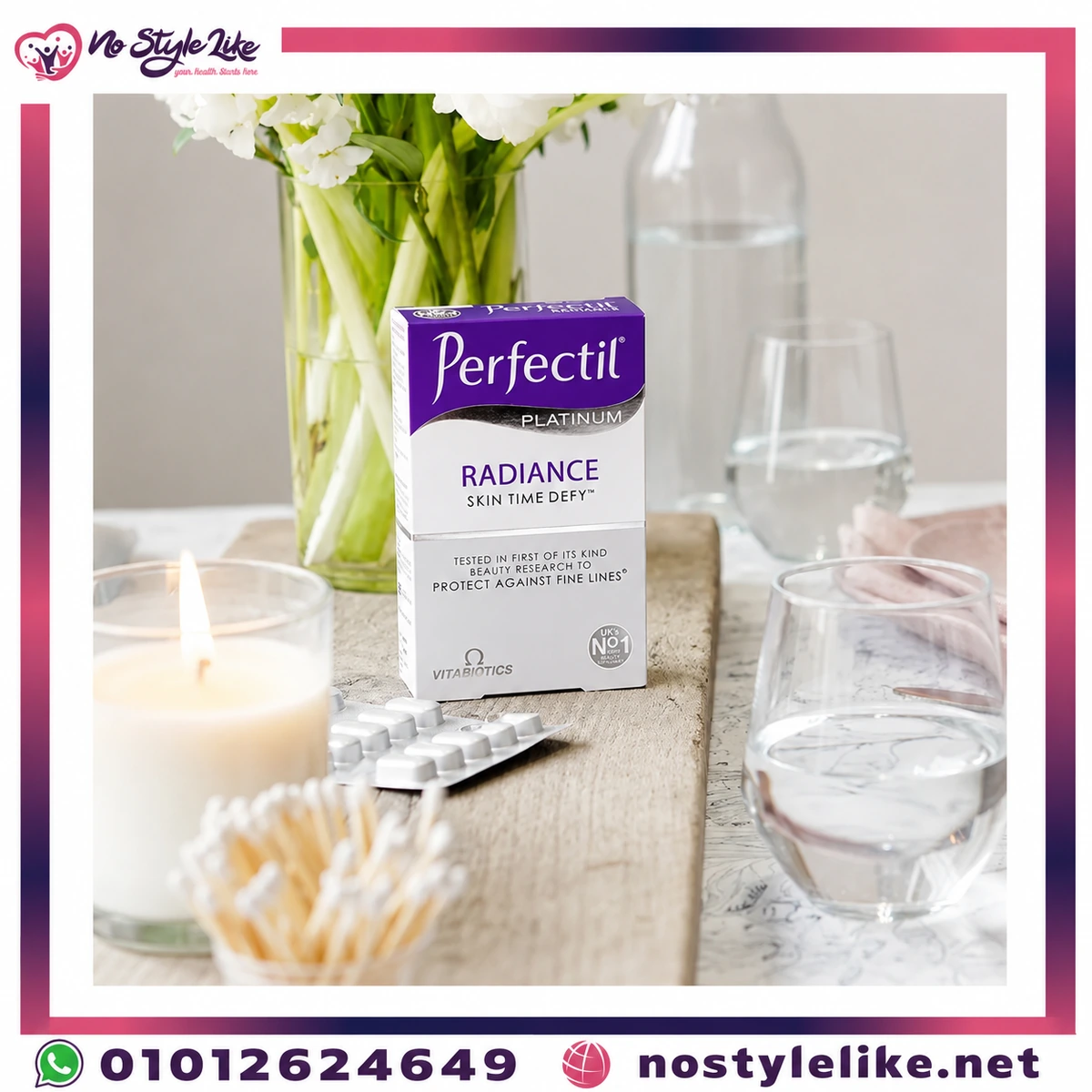 Vitabiotics Perfectil Platinum Skin Radiance 60 Tablets | برفكتيل بلاتينيوم لعلاج مشاكل الشعر - صورة المنتج 3