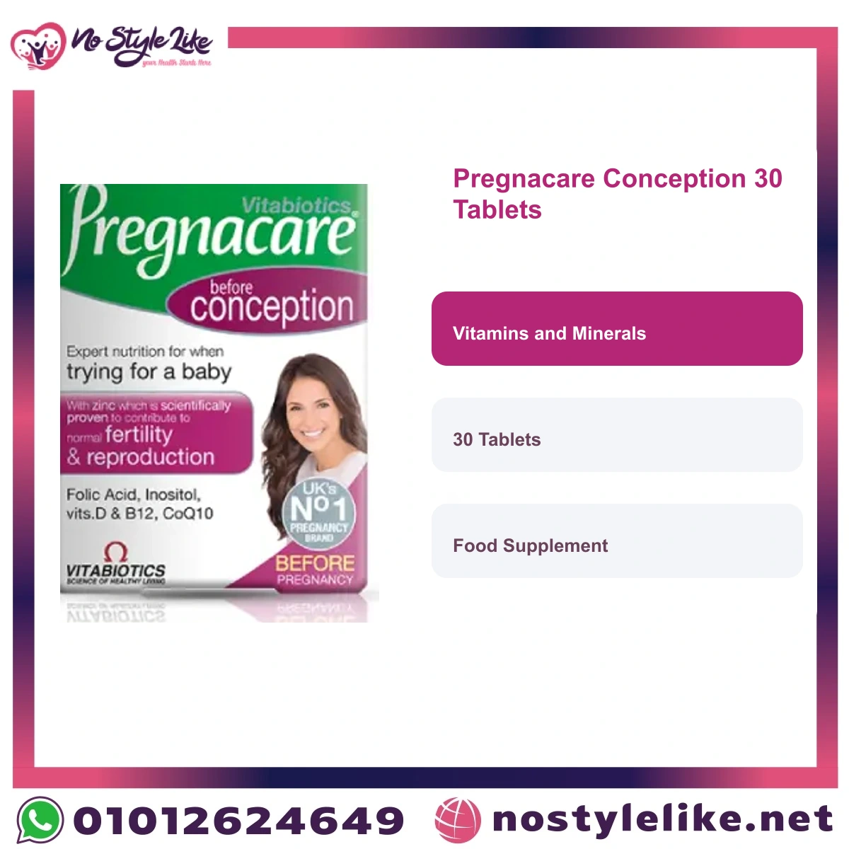 Pregnacare Conception Tablets for Fertility & Pre-Pregnancy Support - Image 5