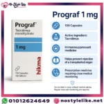 Prograf 1 mg 100 Capsules Tacrolimus English information card