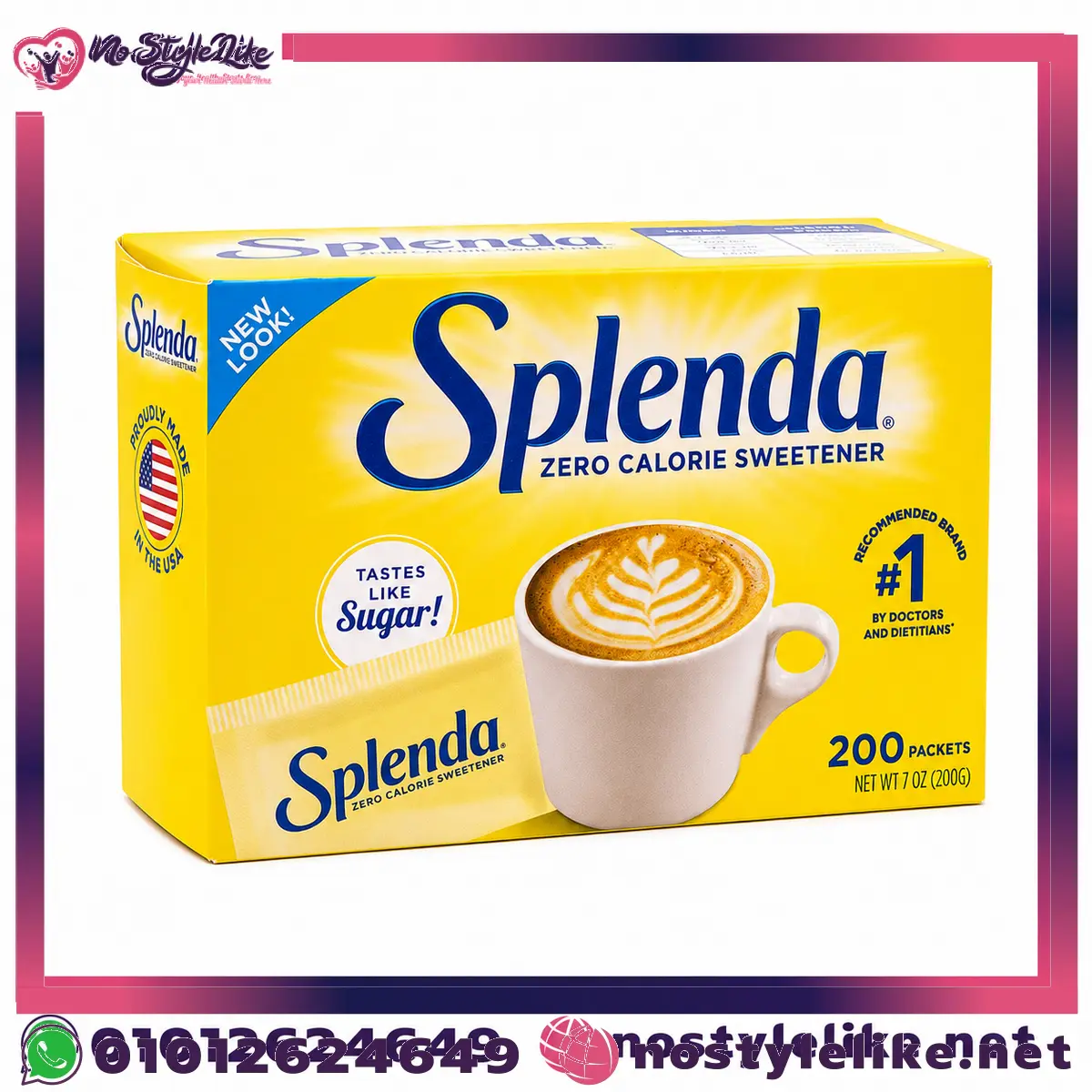 اسبلندة SPLENDA Zero calorie sweetener 200 packets المُحلى بديل السكر - صورة المنتج 1