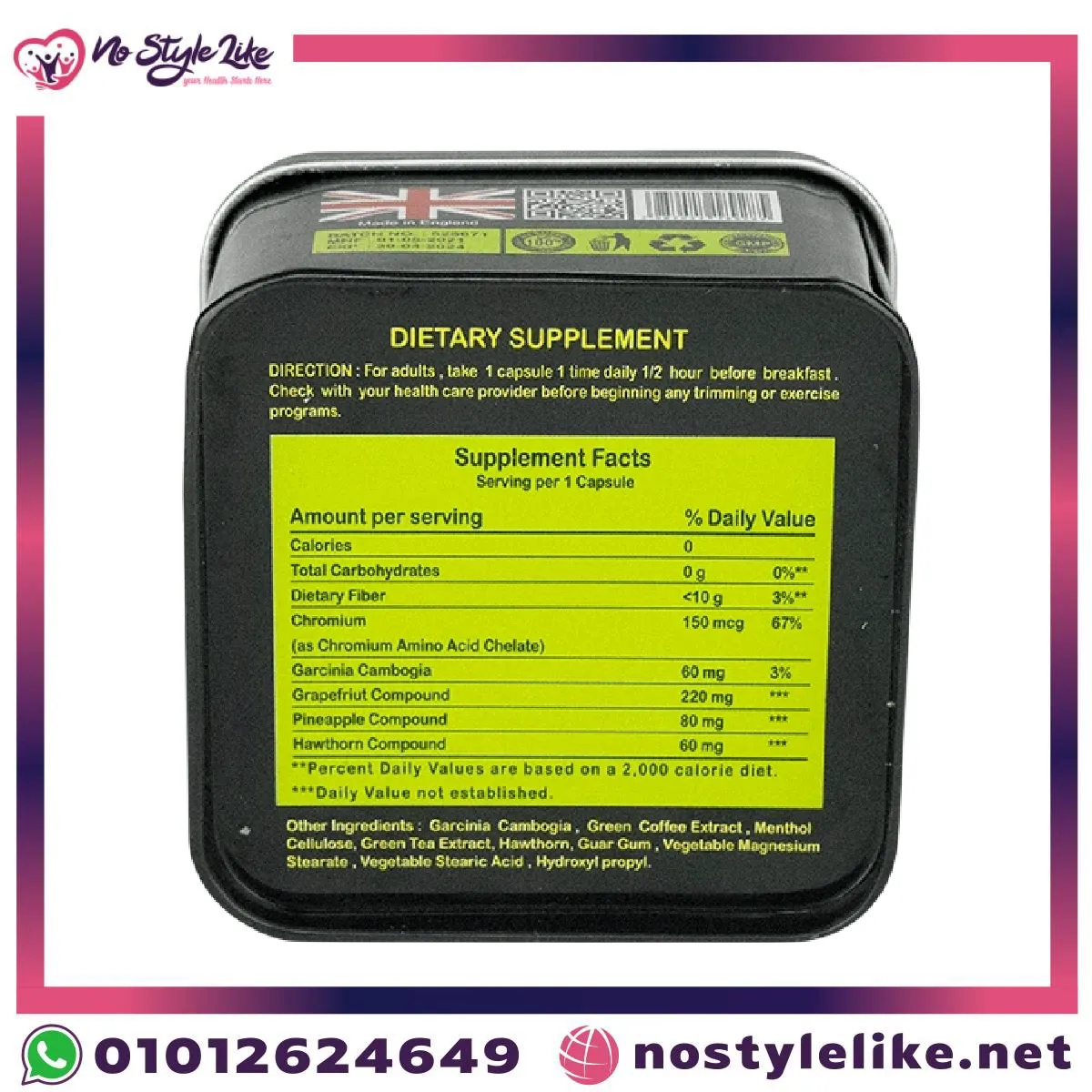 Starvex Slimming Capsules natural fat burner additional package view