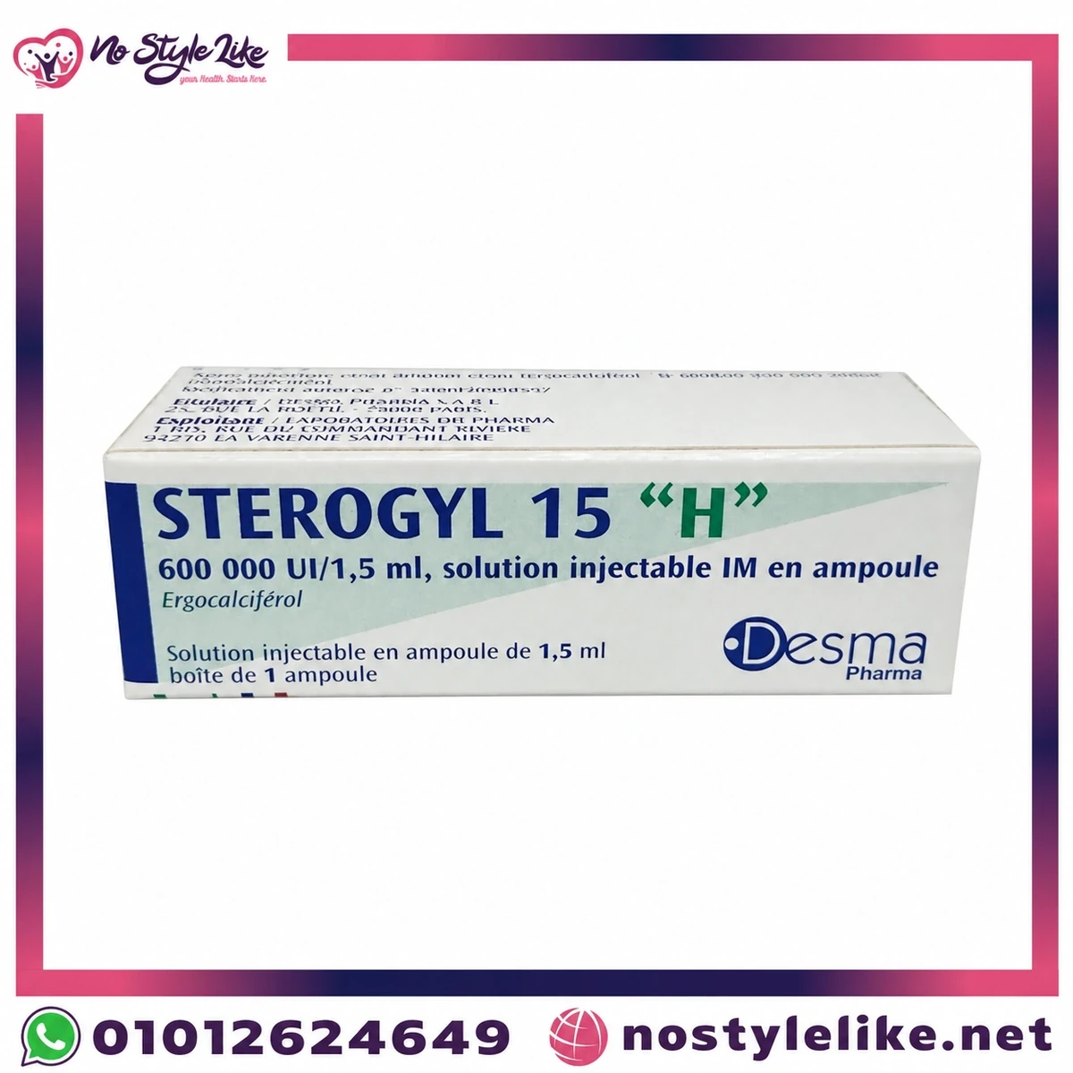 sterogyl-15h-front Sterogyl 15 H 600000 IU 1 Ampoule Vitamin D original front package photo