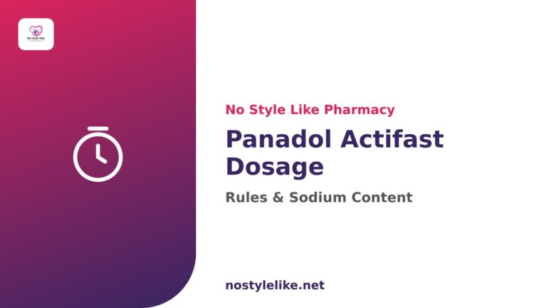 Panadol Actifast dosage and safe use with sodium content