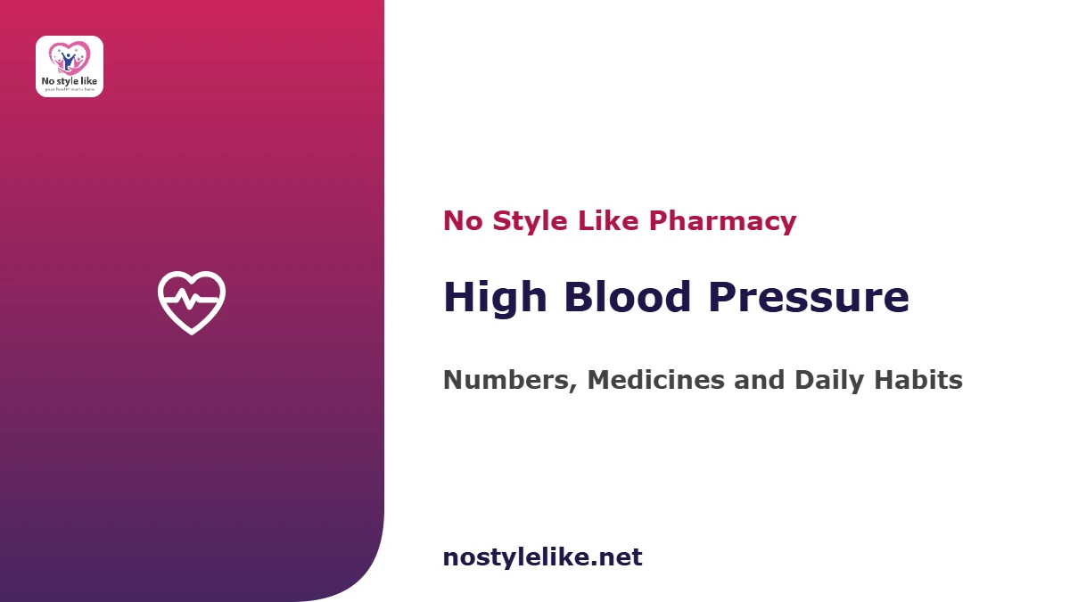 High blood pressure guide — numbers, medicines and habits, by No Style Like pharmacy