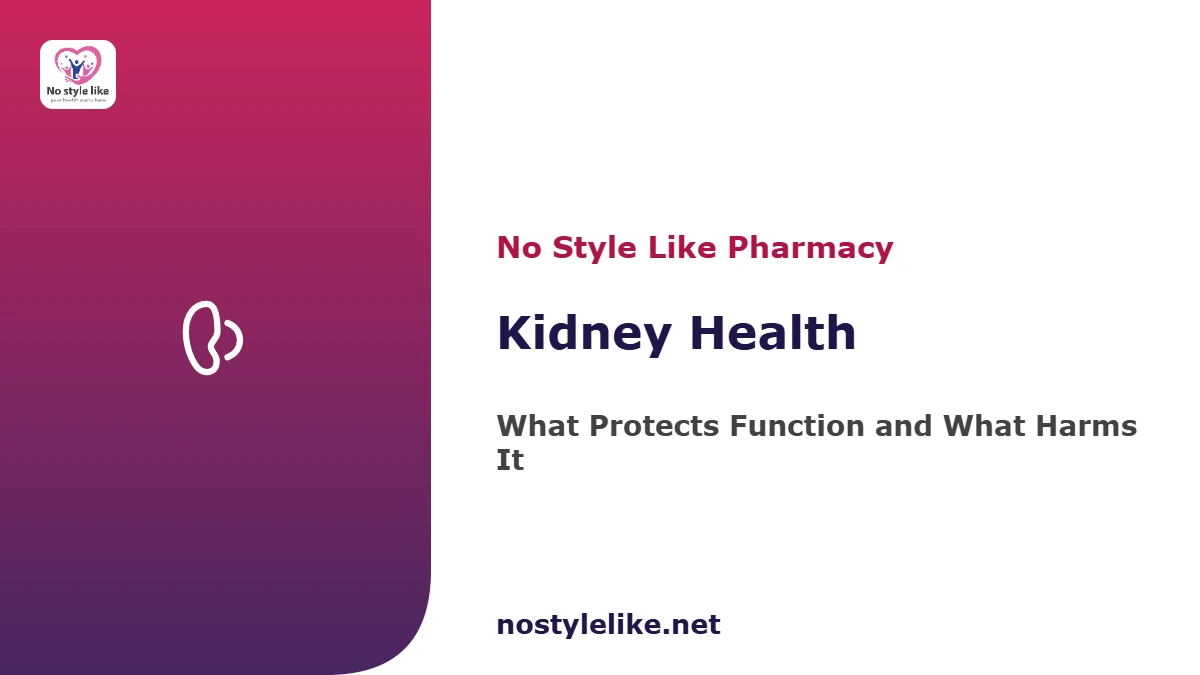 Kidney health guide — protecting function, tests and risks, by No Style Like pharmacy