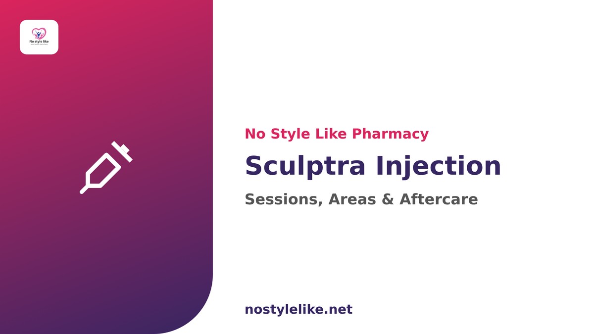 Sculptra injection under the skin to restore facial volume