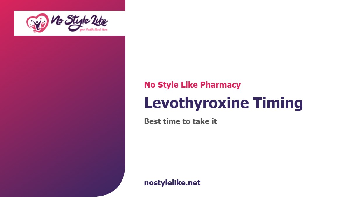 Best time to take levothyroxine each day
