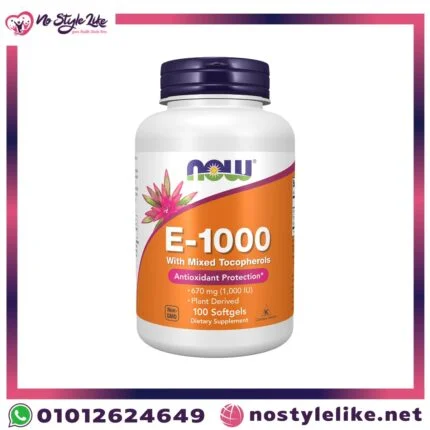 NOW E-1000 فيتامين E 1000 وحدة دولية مع التوكوفيرولات المختلطة 50 كبسولة