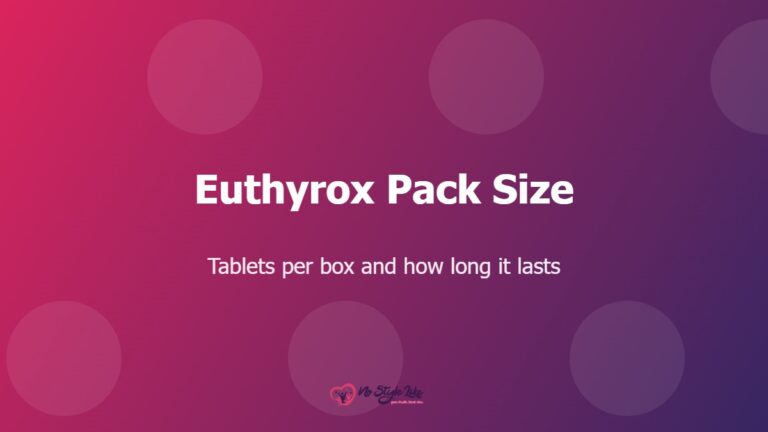 Euthyrox pack size and tablet count