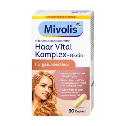 ميفوليس هار فيتال كومبلكس بالبيوتين 60 كبسولة Mivolis Haar Vital Komplex — لدعم صحة الشعر
