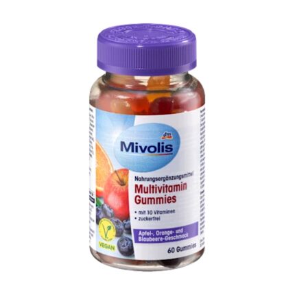 ميفوليس مالتي فيتامين جميز 60 حبة Mivolis Multivitamin Gummies — 10 فيتامينات نباتية بدون سكر