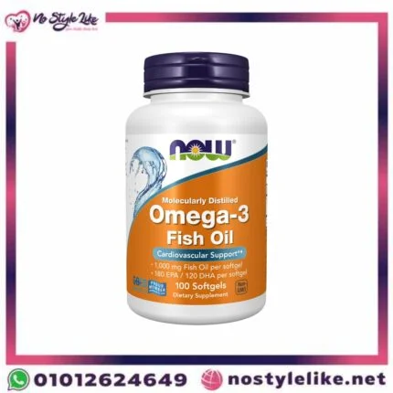 Now Molecularly Distilled Omega-3 Fish Oil 1000 mg 100 Softgels | مكمل غذائي اوميجا 3 لدعم صحة القلب والاوعية الدموية
