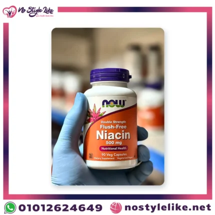 NOW Flush-Free Niacin 500 mg 90 Veg Capsules | ناو نياسين بدون احمرار 500 مجم 90 كبسولة