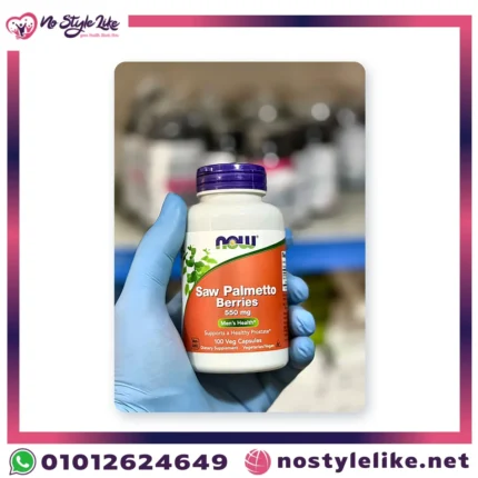 NOW Saw Palmetto Berries 550 mg 100 Veg Capsules | ناو ساو بالميتو 550 مجم 100 كبسولة