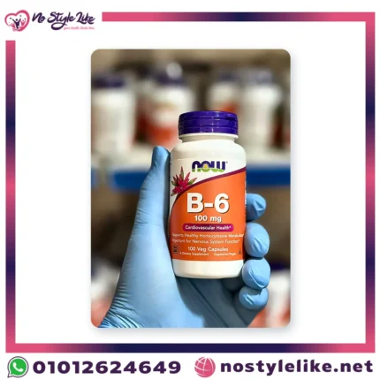 NOW Vitamin B-6 100 mg 100 Veg Capsules | ناو فيتامين ب6 100 مجم 100 كبسولة
