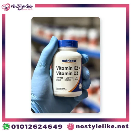 Nutricost Vitamin K2 + D3 100 mcg 120 Softgels | نيوتريكوست فيتامين ك2 مع د3 100 ميكروجرام 120 كبسولة جيلاتينية